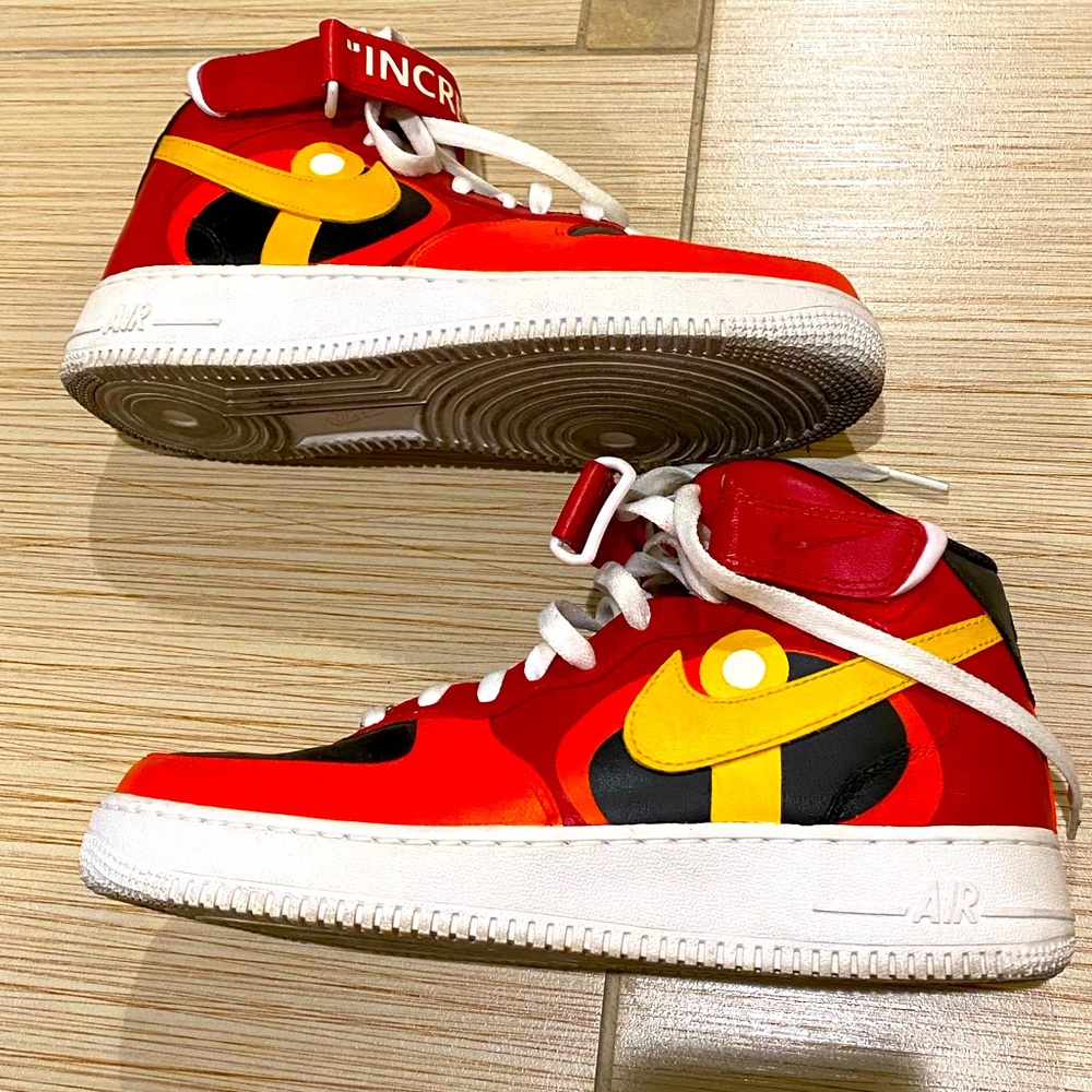 Hand painted Nike Air Force Ones “INCREDIBLE” Virgil Abloh Style
